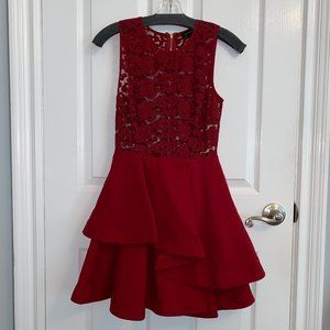 Black Friday Sale: Red Lace Cocktail Dress - image 1